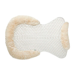 Amortecedor respirável em gel com recorte em lã de carneiro Acavallo Transparente / natural