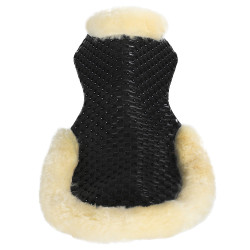Amortecedor respirável em gel com recorte em lã de carneiro Acavallo Preto / natural