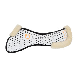 Amortecedor com espuma de memória e lã ecológica com grip de silicone e logotipo Equestro Branco Amortecedor com espuma de memória e lã ecológica com grip de silicone e logotipo Equestro Branco