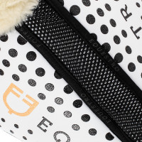 Amortecedor com espuma de memória e lã ecológica com grip de silicone e logotipo Equestro Branco