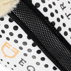 Amortecedor com espuma de memória e lã ecológica com grip de silicone e logotipo Equestro Branco Amortecedor com espuma de memória e lã ecológica com grip de silicone e logotipo Equestro Branco
