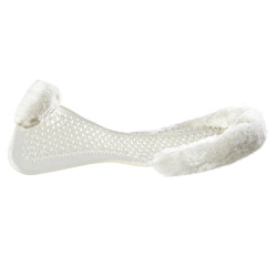 Amortecedor massageador em gel com recorte em lã de carneiro Acavallo Transparente / branco Amortecedor massageador em gel com recorte em lã de carneiro Acavallo Transparente / branco