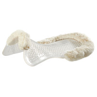 Amortecedor massageador em gel com recorte em lã de carneiro Acavallo Transparente / branco Amortecedor massageador em gel com recorte em lã de carneiro Acavallo Transparente / branco