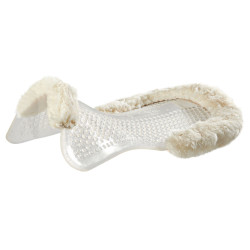 Amortecedor massageador em gel com recorte em lã de carneiro Acavallo Transparente / natural