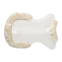 Amortecedor massageador em gel com recorte em lã de carneiro Acavallo Transparente / branco Amortecedor massageador em gel com recorte em lã de carneiro Acavallo Transparente / branco