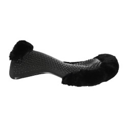Amortecedor massageador em gel com recorte em lã de carneiro Acavallo Preto / preto