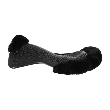 Amortecedor massageador em gel com recorte em lã de carneiro Acavallo Preto / preto