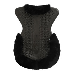 Amortecedor massageador em gel com recorte em lã de carneiro Acavallo Preto / preto