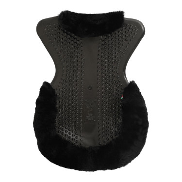 Amortecedor massageador em gel com recorte em lã de carneiro Acavallo Preto / preto