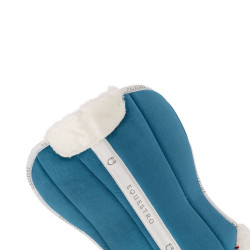 Amortecedor em lã ecológica Equestro Petróleo / branco Azul