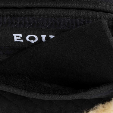 Amortecedor de algodão com bolsos e lã Equestro Preto / natural