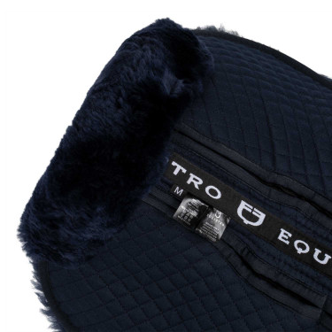 Amortecedor de algodão com bolsos e lã Equestro Azul / marinho