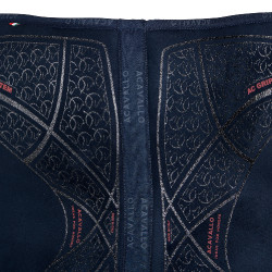 Amortecedor com memória de forma com gel hexagonal e elevação frontal Acavallo Azul / prata