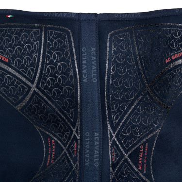 Amortecedor com memória de forma com gel hexagonal e elevação frontal Acavallo Azul / prata