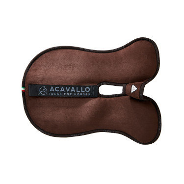 Amortecedor com bolsos configuráveis e almofada Piuma WFS em camurça plana Acavallo Amortecedor com bolsos configuráveis e almofada Piuma WFS em camurça plana Acavallo