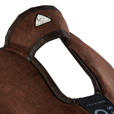Amortecedor com bolsos configuráveis e almofada Piuma WFS em camurça plana Acavallo Amortecedor com bolsos configuráveis e almofada Piuma WFS em camurça plana Acavallo