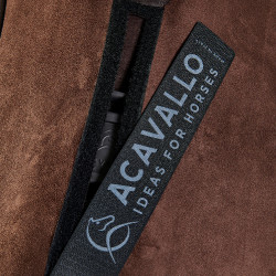 Amortecedor com bolsos configuráveis e almofada Piuma WFS em camurça plana Acavallo Castanho