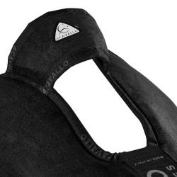 Amortecedor com bolsos configuráveis e almofada Piuma WFS em camurça plana Acavallo Preto