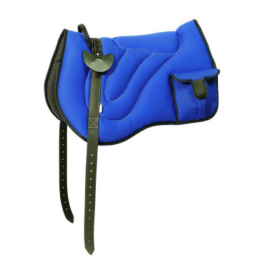 Almofada de montar sem sela com bolso Umbria Equitazione Azul royal Almofada de montar sem sela com bolso Umbria Equitazione Azul royal