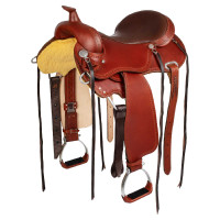 Selle western trail manteau rond full quarter 8020 Noisette