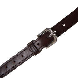Peitoral martingala Acavallo em couro de 3 pontos Castanho escuro