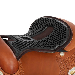 Capa de sela Acavallo Ortho-Coccyx Western Gel Hexagonal Dri-Lex 20mm Castanho