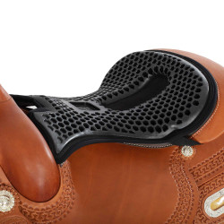 Capa de sela Acavallo Ortho-Coccyx Western Gel Hexagonal Dri-Lex 20mm Preto