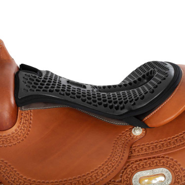 Capa de sela Acavallo Ortho-Coccyx Western Gel Hexagonal Dri-Lex 20mm Preto