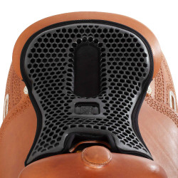 Capa de sela Acavallo Ortho-Coccyx Western Gel Hexagonal Dri-Lex 20mm Preto