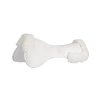 Amortecedor de espuma com memória de forma Acavallo Close Contact com lã de carneiro Branco / branco Amortecedor de espuma com memória de forma Acavallo Close Contact com lã de carneiro Branco / branco