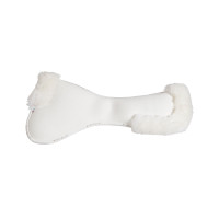 Amortecedor de espuma com memória de forma Acavallo Close Contact com lã de carneiro Branco / branco Amortecedor de espuma com memória de forma Acavallo Close Contact com lã de carneiro Branco / branco