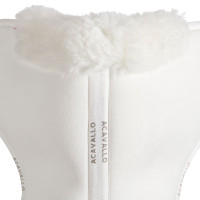 Amortecedor de espuma com memória de forma Acavallo Close Contact com lã de carneiro Branco / branco Amortecedor de espuma com memória de forma Acavallo Close Contact com lã de carneiro Branco / branco