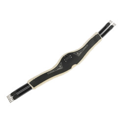 Cilha Anatômica Acavallo Gel & PVC Forro de Lã Removível Preto