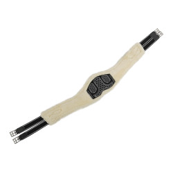 Cilha Anatômica Acavallo Gel & PVC Forro de Lã Removível Preto