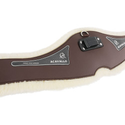 Cilha Anatômica Acavallo Gel & PVC Forro de Lã Removível Castanho escuro