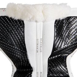 Amortecedor Acavallo Close Contact Classic Gel com memória de forma e lã de carneiro Branco / branco Amortecedor Acavallo Close Contact Classic Gel com memória de forma e lã de carneiro Branco / branco