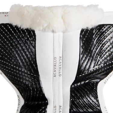 Amortecedor Acavallo Close Contact Classic Gel com memória de forma e lã de carneiro Branco / branco Amortecedor Acavallo Close Contact Classic Gel com memória de forma e lã de carneiro Branco / branco