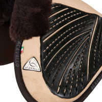 Amortecedor Acavallo Close Contact Classic Gel com memória de forma e lã de carneiro Marrom / natural Castanho