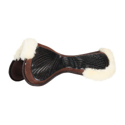 Amortecedor Acavallo Close Contact Classic Gel com memória de forma e lã de carneiro Marrom / natural Castanho Amortecedor Acavallo Close Contact Classic Gel com memória de forma e lã de carneiro Marrom / natural Castanho