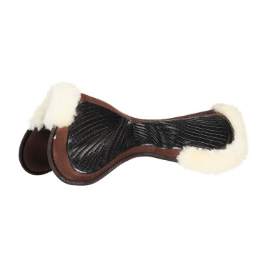 Amortecedor Acavallo Close Contact Classic Gel com memória de forma e lã de carneiro Marrom / natural Castanho Amortecedor Acavallo Close Contact Classic Gel com memória de forma e lã de carneiro Marrom / natural Castanho