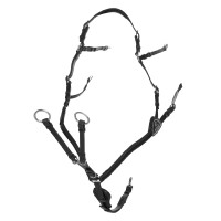 Peitoral martingale Acavallo em couro de 5 pontos Preto Peitoral martingale Acavallo em couro de 5 pontos Preto