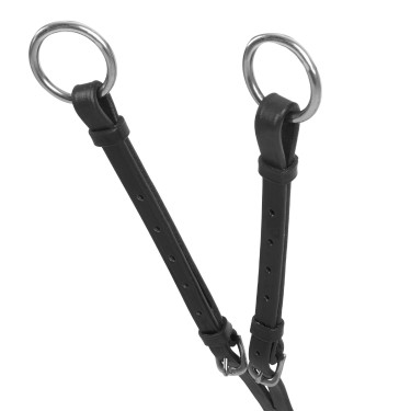 Peitoral martingale Acavallo em couro de 5 pontos Preto