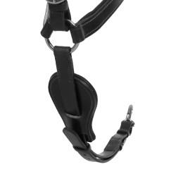 Peitoral martingale Acavallo em couro de 5 pontos Preto