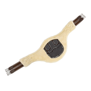 Cilindro peitoral Acavallo Gel & Pvc Forro removível em lã Castanho escuro