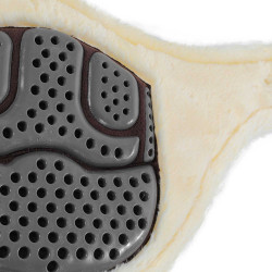 Cilindro peitoral Acavallo Gel & Pvc Forro removível em lã Castanho escuro