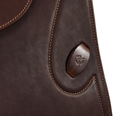 Sela de salto em couro Acavallo Botticelli Castanho escuro