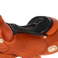 Capa de selim Acavallo Ortho-Pubis Western Gel hexagonal 20 mm Drylex Preto Capa de selim Acavallo Ortho-Pubis Western Gel hexagonal 20 mm Drylex Preto