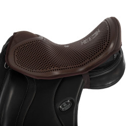 Capa de selim amortecedora Acavallo Gel Out 10 mm - Dressage Castanho