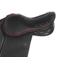 Capa de selim amortecedora Acavallo Jump Gel Out Ortho-Cóccix 20 mm Castanho