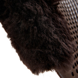 Amortecedor Acavallo Just Gel Pele de Cordeiro Castanho